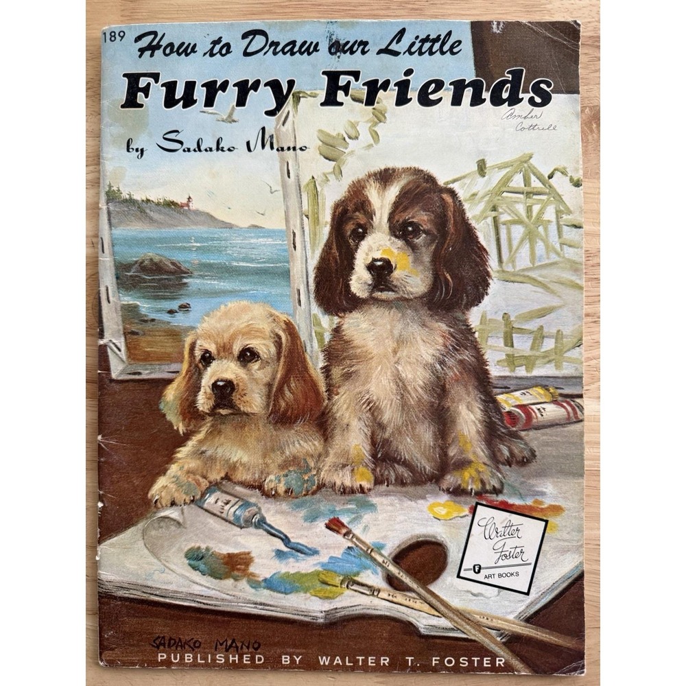 Walter T. Foster How to Draw Our Little Furry Friends #189 Art Book 1986 Mano